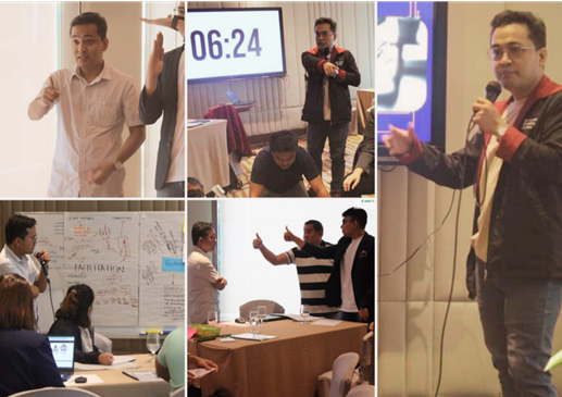 Renz Fuentes presenting his outputs in the training of trainers