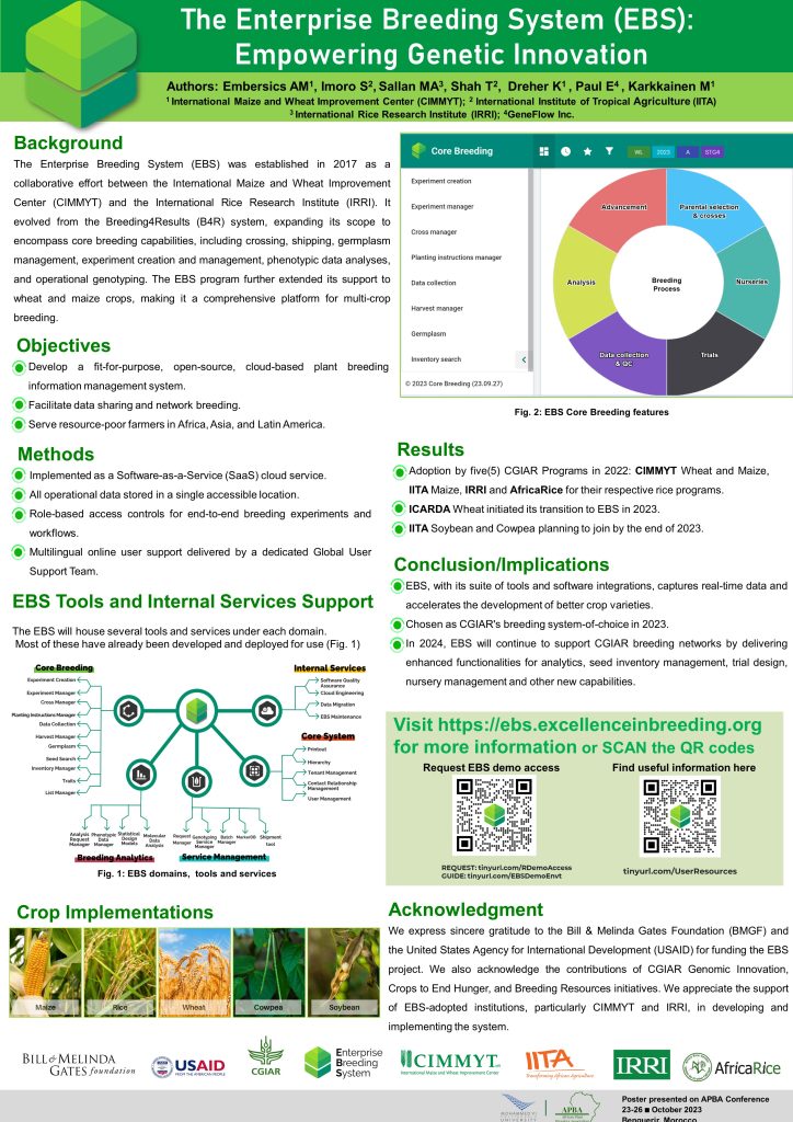 EBS poster presented at APBA 2023