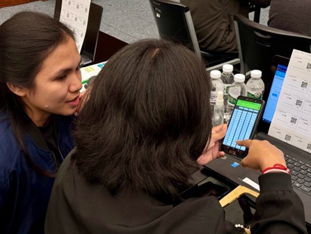 NARES PH collaborators under OneRice PH, inputting sample data in the Field Book mobile application as part of activities conducted before field simulation
